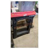 Pair of plastic folding sawhorses