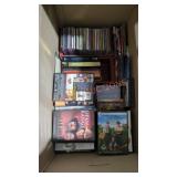 DVDs and CDs box lot