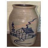 BBP 1994 Cabin Stoneware Pottery Crock
