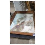 Vintage framed art lot