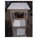 White Tiered Side Table