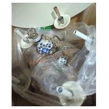 Vintage Blue and White Chandelier