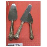 Sterling handled cake set