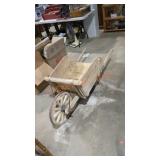 62" long vintage wheeled cart