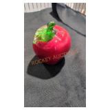 Glass, apple paperweight