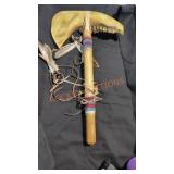 Native made bear jaw tomahawk