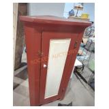 Primitive Painted Wood Corner Cabinet