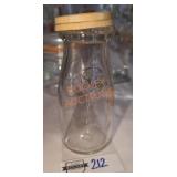 Half Pint Glass Milk Bottle