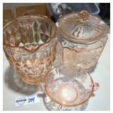 Pink Depression Glass Pieces