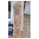 62" Width Floral Beige Area Rug