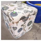 Floral Ottoman with Contents