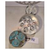 Blossom & Bubble Art Glass Paperweights
