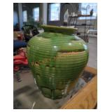 Green Glazed Pottery Vase