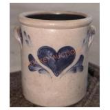 Rowe 1998 Stoneware Pottery Crock