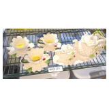 Vintage Cracker Barrel Hobnail Daisy Tea Set