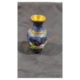 Cloisonne  style Small blue vase