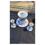 Blue and white dish decor