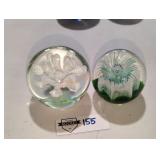 Floral Art Glass Paperweights