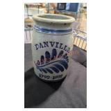 Danville signed pottery crock