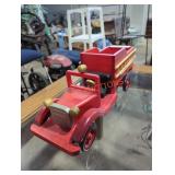 Red Wooden Box Truck