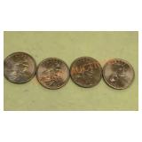 4- 2000s Sacagawea dollar coins