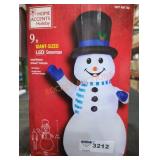 9ft Giant Sized LED Inflatable Snow Man