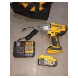 DeWalt 20v 1/2" High Torque Impact Wrench Kit,