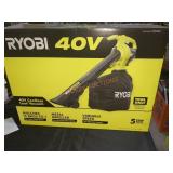 Ryobi 40v Leaf Vacuum, Tool Only, NO BATTERY OR