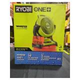 Ryobi 18v 7.5" Bucket Top Misting Fan Kit