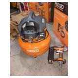 Ridgid 6 Gal Air Compressor & 2-1/8" Brad Nailer