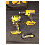 DeWalt 20v 2 Tool Combo Kit, Missing Charger, 1