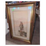 Framed Original Painting of Woman