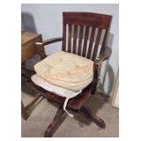 Wooden Swivel Office Chair