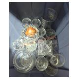Clear Glass Tote Lot
