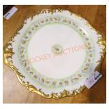 Limoges Gilded Daisy Chain Serving Platter