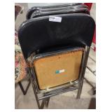 Set of 4 Folding Metal Chairs