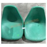 Pair of Short Green Seats