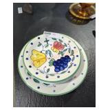 Gibson Fruit Design Plate Set