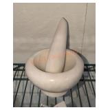 White Stone Mortar and Pestle