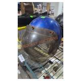 vintage blue snowmobile helmet no size