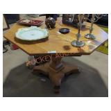 Octogonal Wooden pedestal  Table