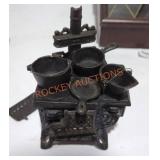 Vintage Queen Cast Iron Miniature Stove