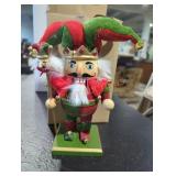 Clever Creations Red/Green Jester Nutcracker