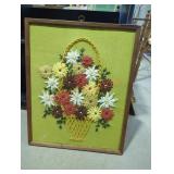 Floral Hand Embroidery 2-Piece Art Lot