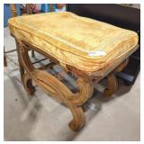 Vintage  mcm Wood Footstool