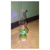 Vintage uranium/Vaseline glass oil lamp