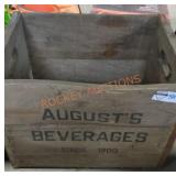 Vintage Augusts beverage crate