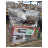 Skid Lot Of Assorted Heaters, Range Hood,