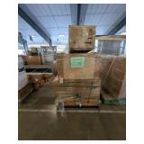 Skid Lot bathroom vanity, electric fireplace