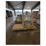 double sliding glass shower door, windows